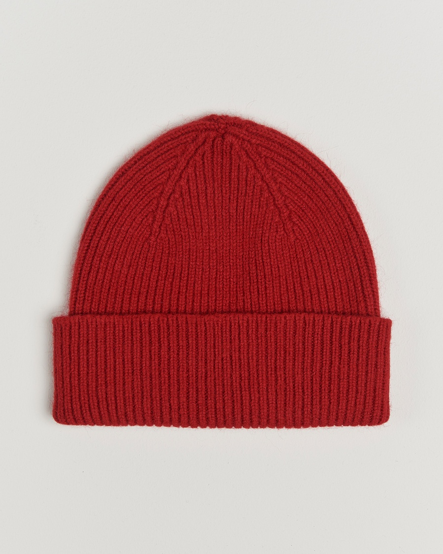 Le Bonnet Lambswool/Caregora Beanie Framboise – Rojo