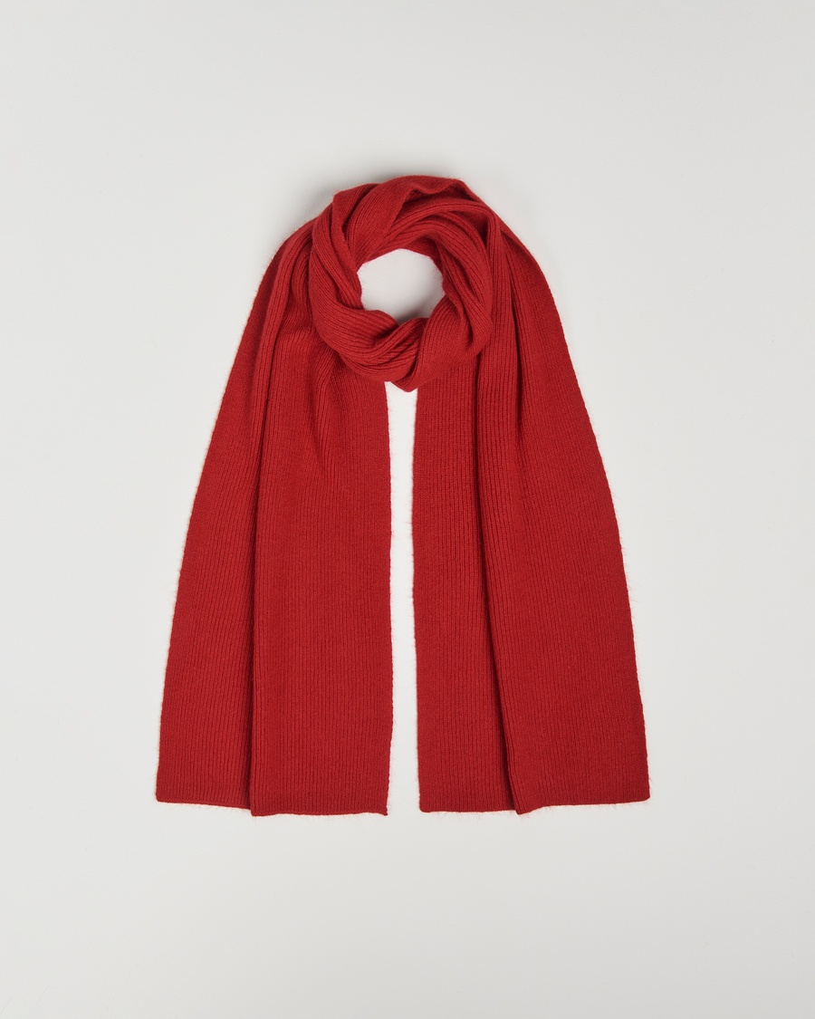 Le Bonnet Lambswool/Caregora Scarf Framboise – Rojo