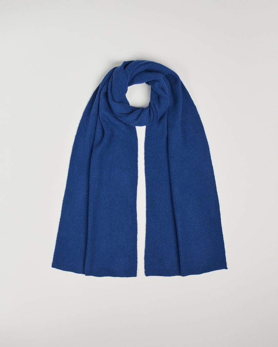 Le Bonnet Lambswool/Caregora Scarf Marin – Azul