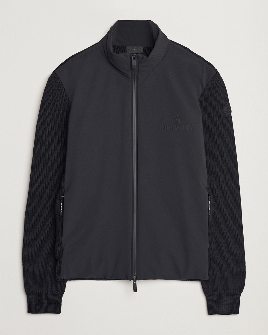 Moncler Hybrid Zip Cardigan Black – Negro