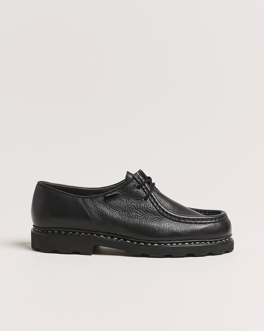Paraboot Michael Derby Black Deerskin – Negro