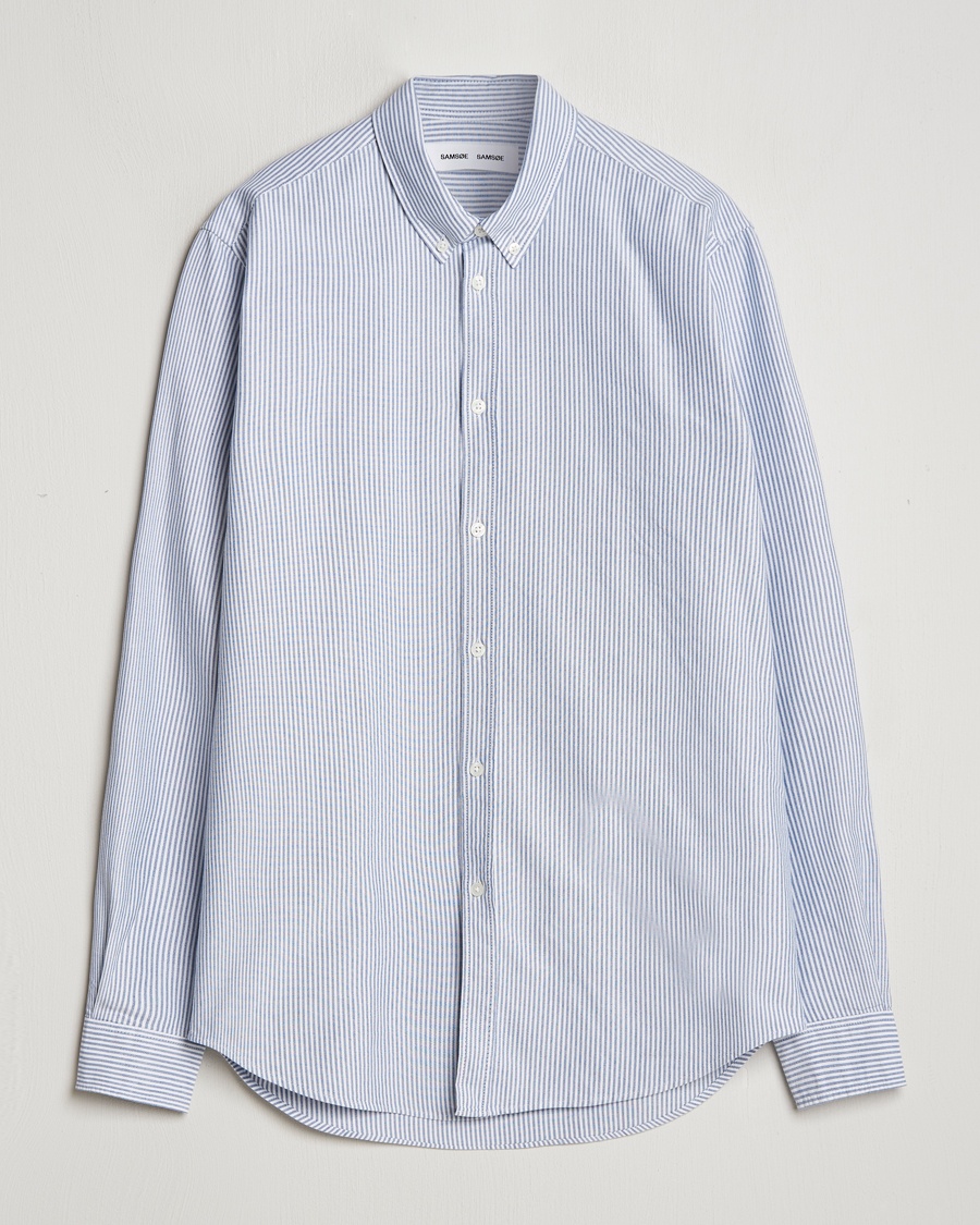 Samsøe Samsøe Saliam Oxford Shirt Oxford Narrow Stripe – Azul