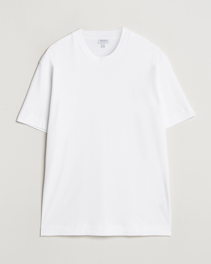 Sunspel Heavy Weight Supima Cotton T-Shirt White – Blanco