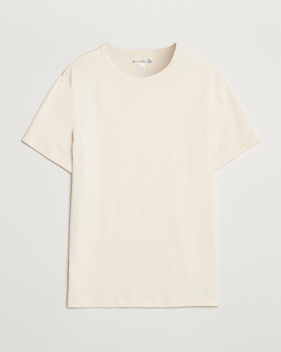 Merz b. Schwanen 1950s Classic Loopwheeled T-shirt Nature – Blanco