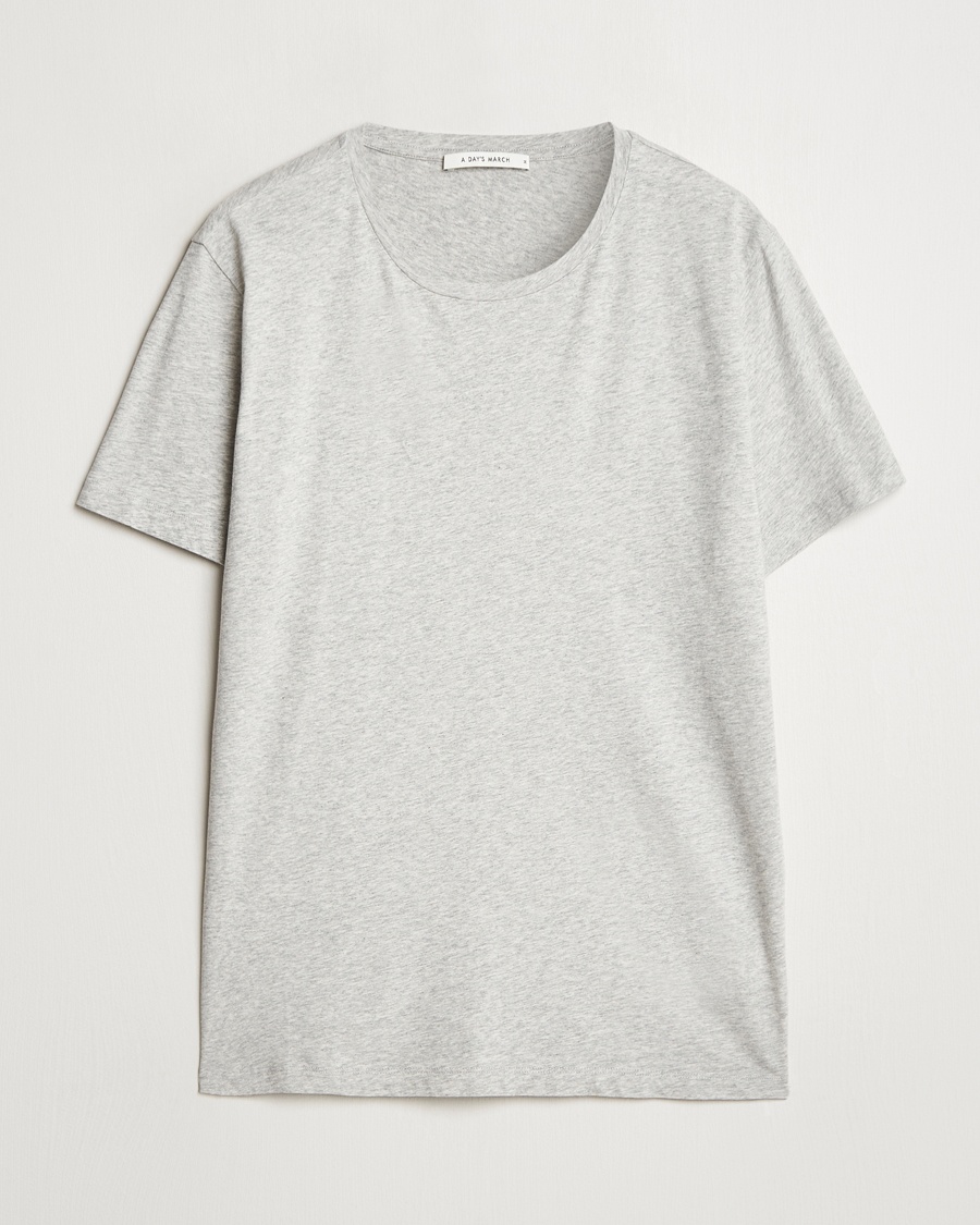 A Day's March Lightweight T-Shirt Grey Melange – Gris