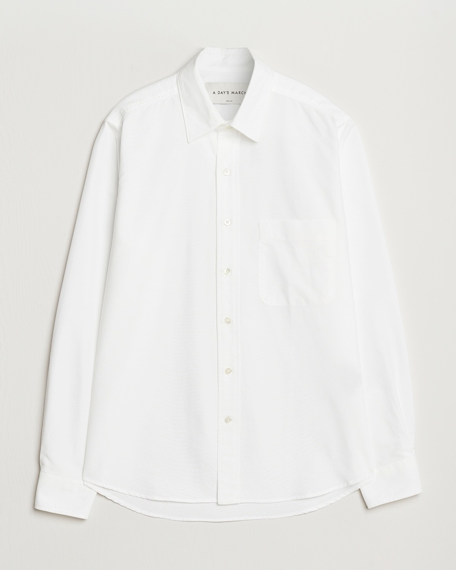 A Day's March Mason Dyed Oxford Shirt White – Blanco