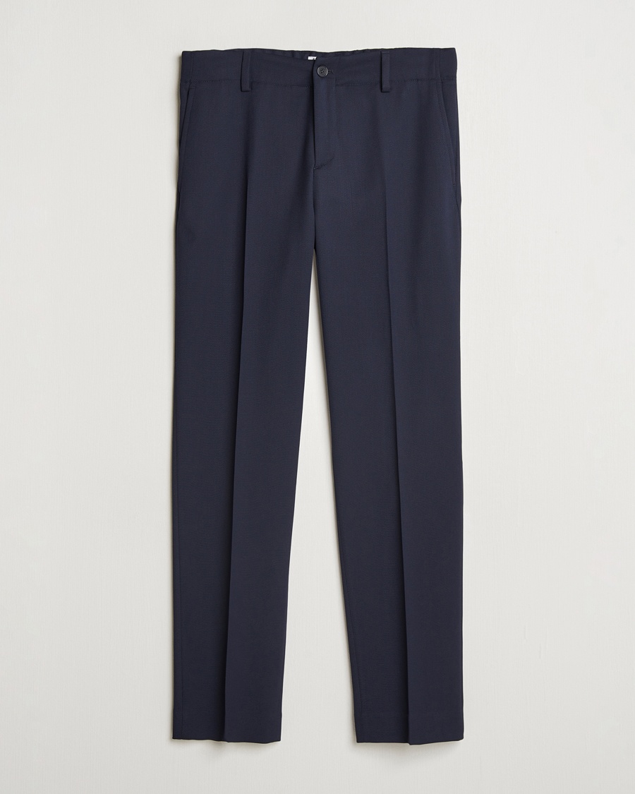 Filippa K Tailored Drawstring Trousers Navy – Azul