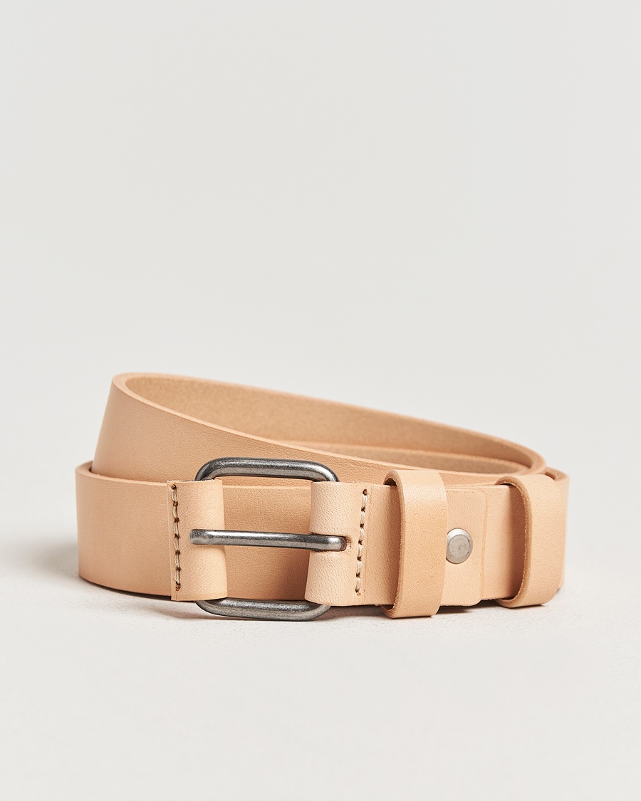 Nudie Jeans Dwayne Leather Belt Natural – Beige