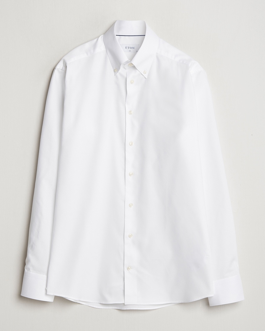 Eton Slim Fit Wrinkle Free Oxford Shirt White – Blanco