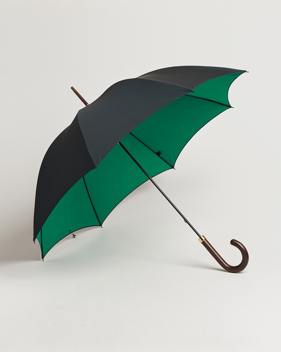 Fox Umbrellas Hardwood Umbrella Black/Green – Negro