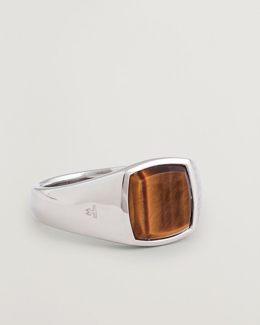 Tom Wood Kay Ring Tiger Eye – Plata
