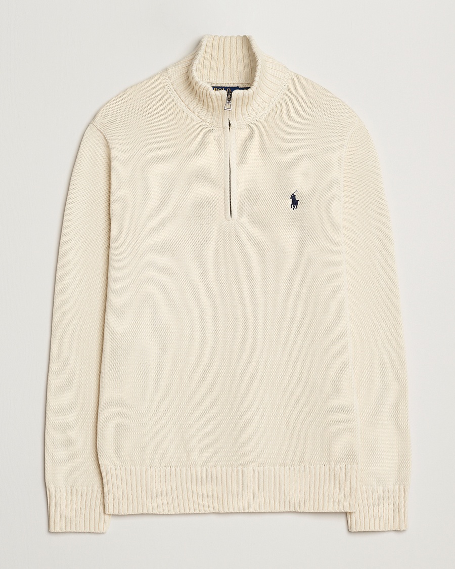 Polo Ralph Lauren Cotton Pullover Half Zip Andover Cream – Blanco