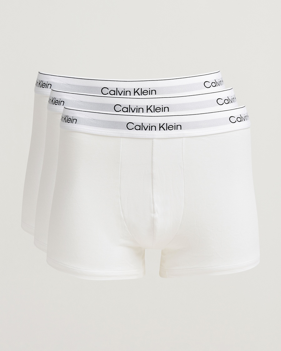 Calvin Klein 3-Pack Icon Cotton Stretch Relaxed Trunk White – Blanco