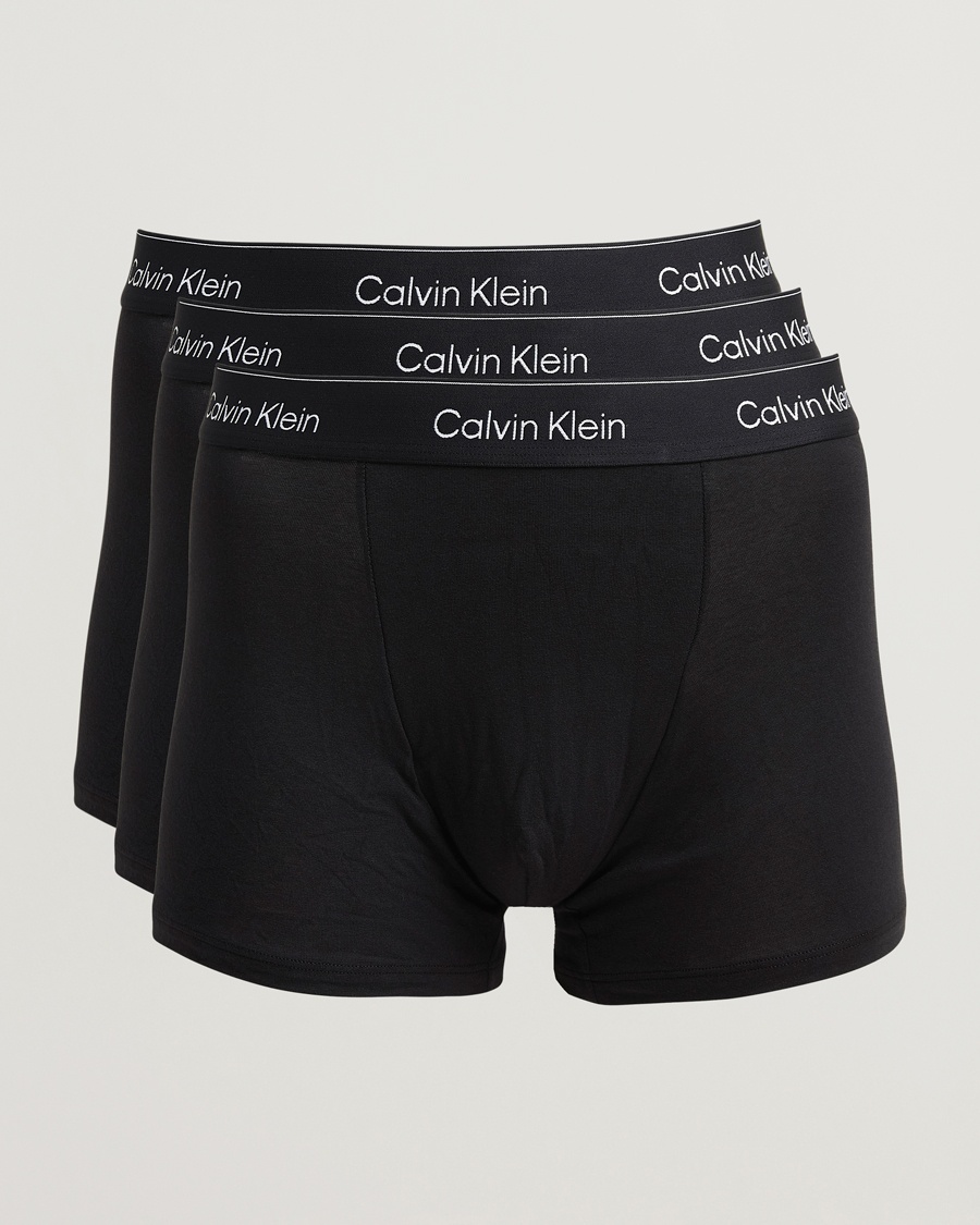 Calvin Klein 3-Pack Icon Cotton Stretch Relaxed Trunk Black – Negro