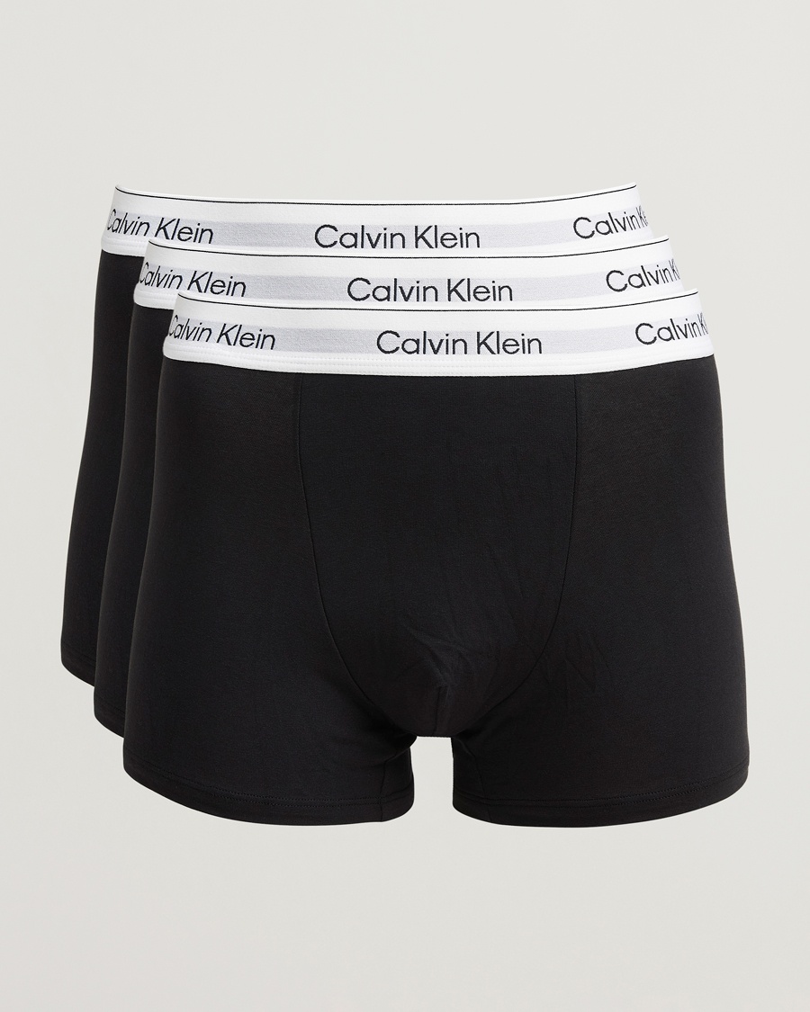 Calvin Klein 3-Pack Icon Cotton Stretch Relaxed Trunk Black – Negro