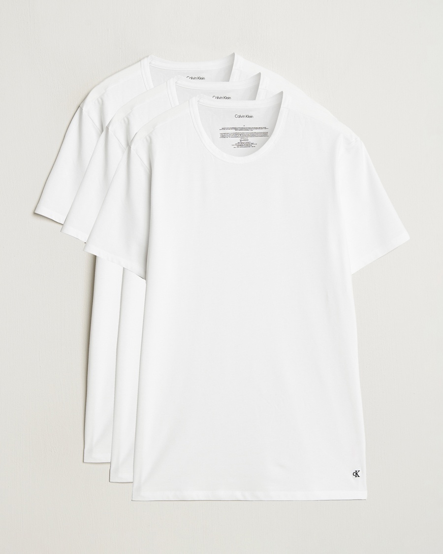 Calvin Klein 3-Pack Cotton Stretch Crew Neck T-Shirt White – Blanco