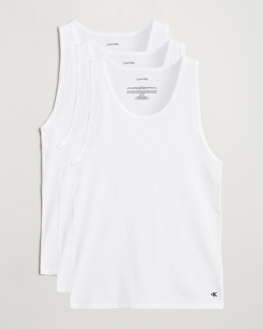 Calvin Klein 3-Pack Cotton Tank Top White – Blanco