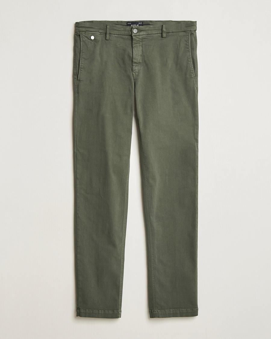 Replay Benni Hyperflex X-Lite Chinos Dark Green – Verde