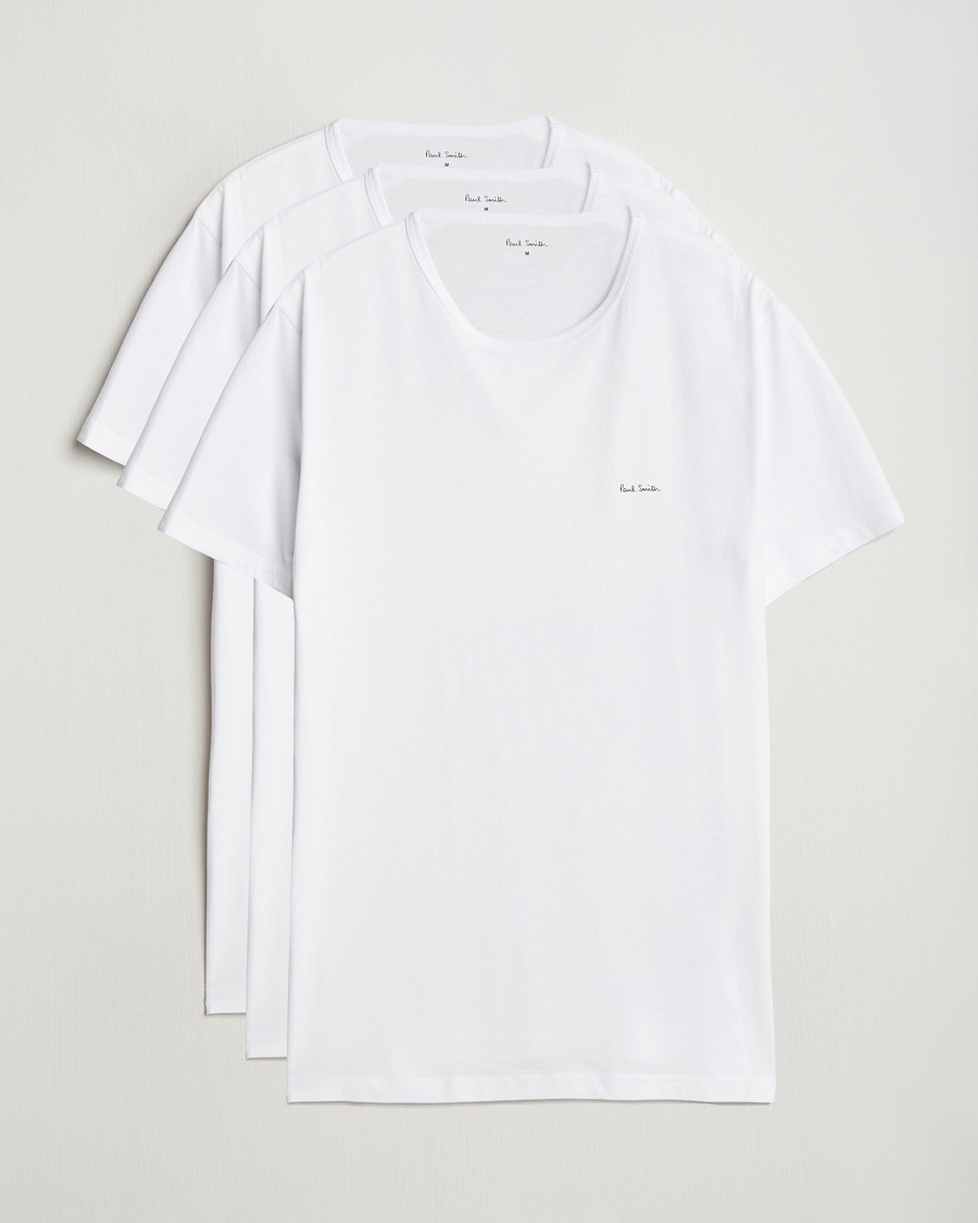 Paul Smith 3-Pack Crew Neck T-Shirt White – Blanco