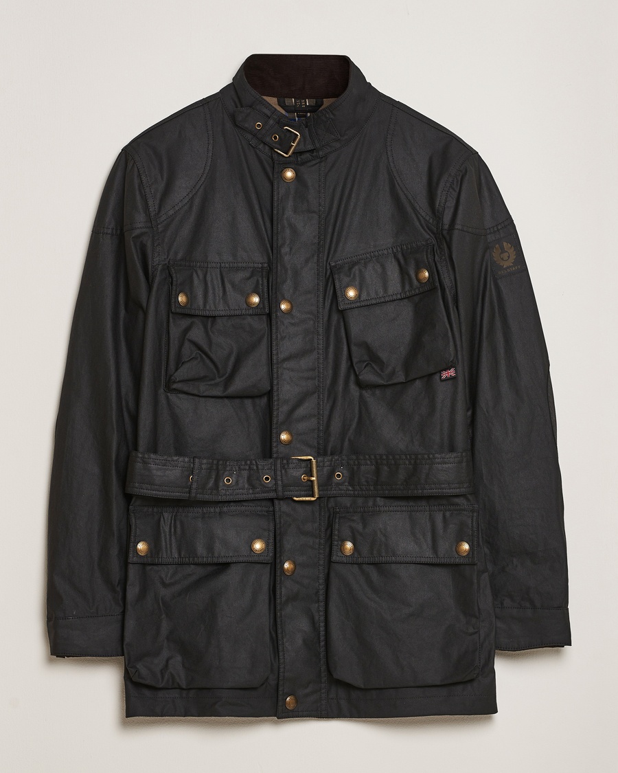 Belstaff Trailmaster Wax Jacket Black – Negro