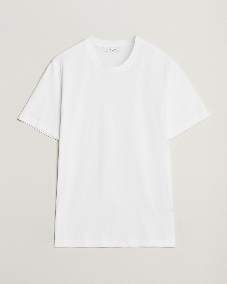 Eton Mercerized Jersey Crew Neck T-Shirt White – Blanco