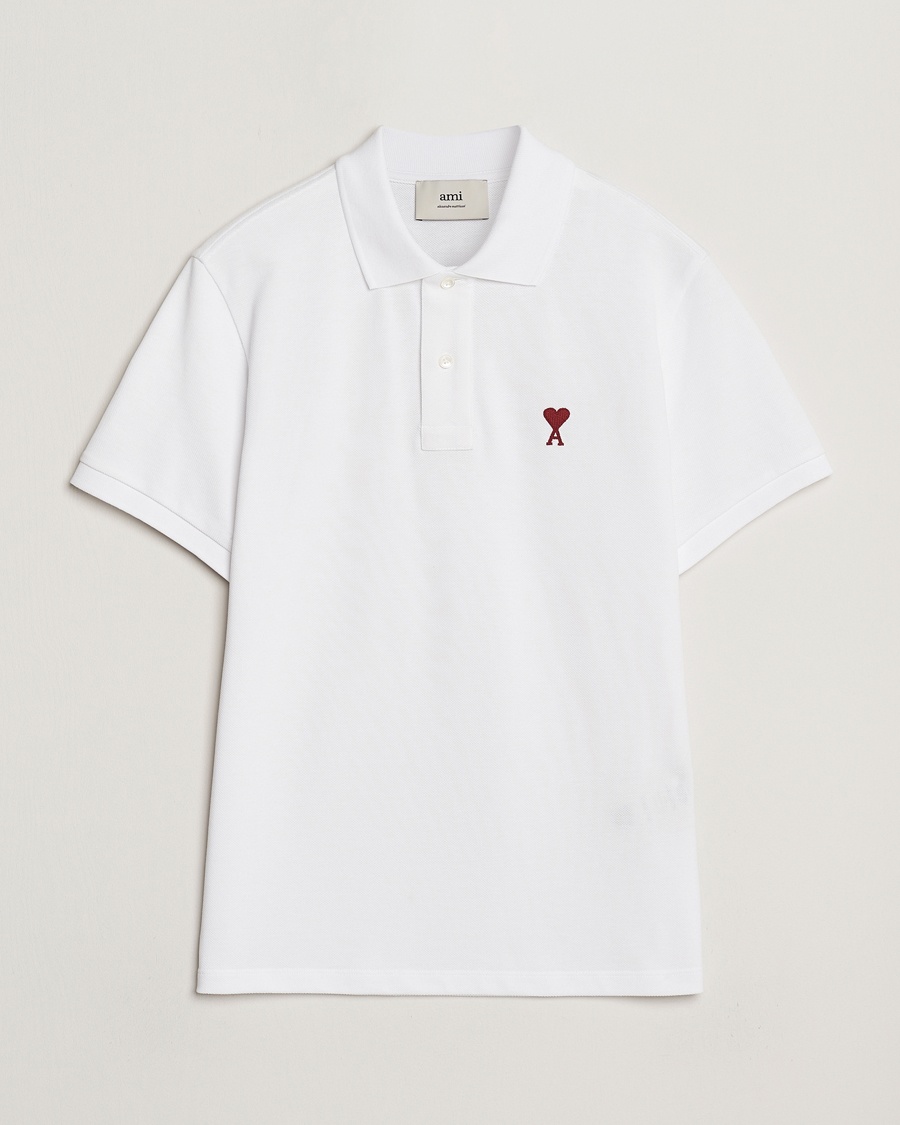 AMI Heart Logo Polo White – Blanco