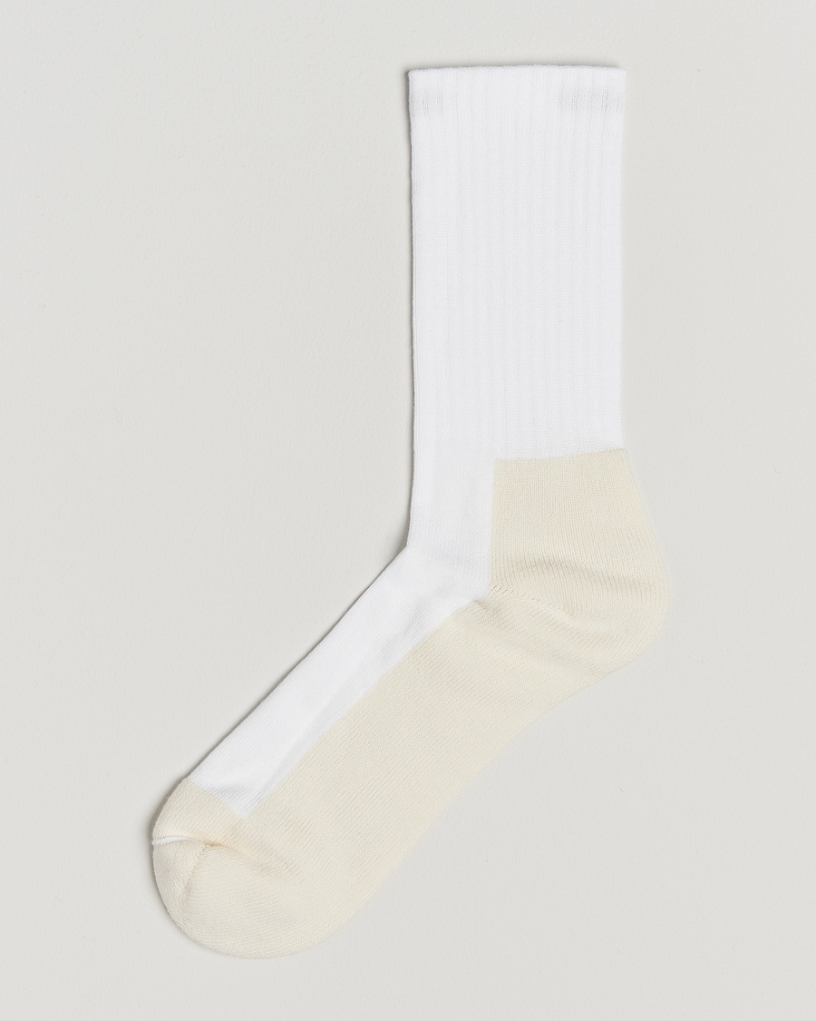 Sweyd Two Tone Cotton Socks Off White/White – Blanco