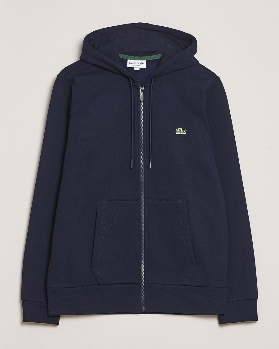 Lacoste Full Zip Hoodie Navy Blue – Azul