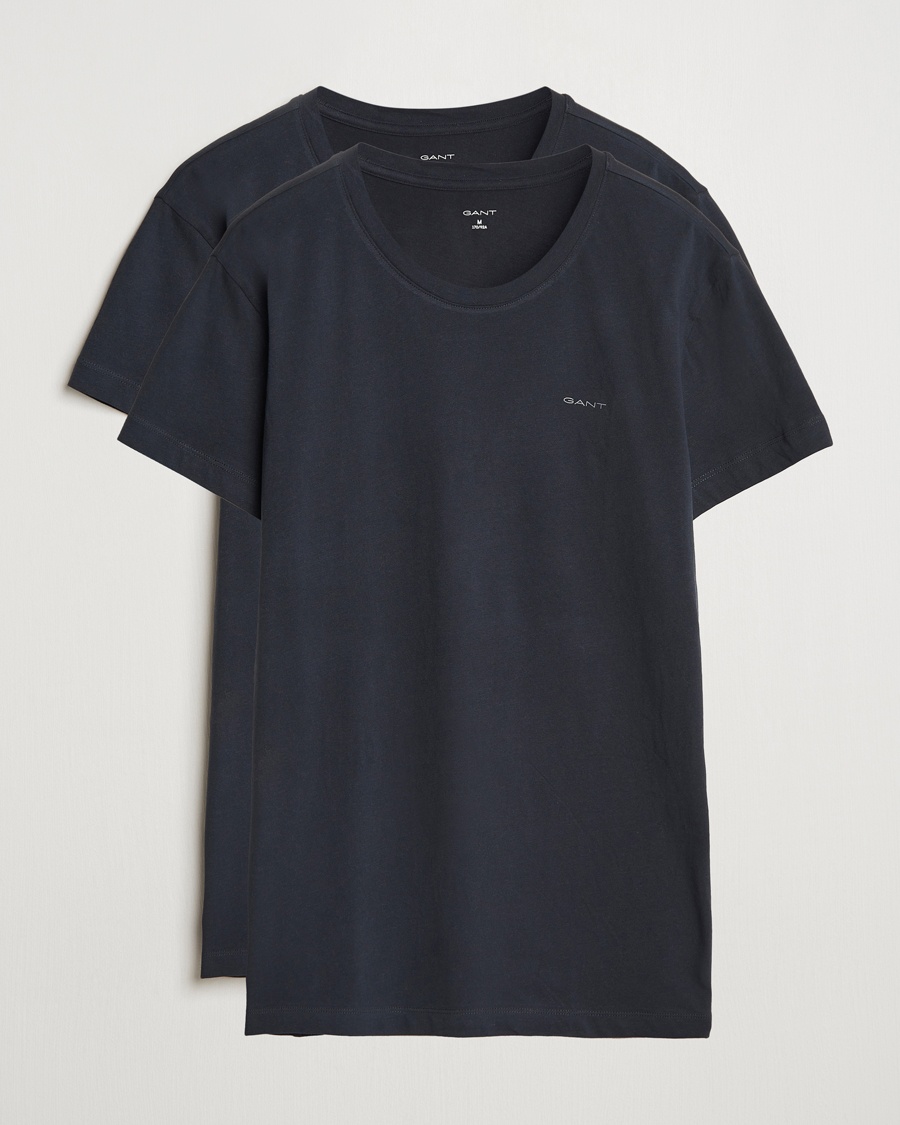 Gant 2-Pack Crew Neck T-Shirt Black – Negro