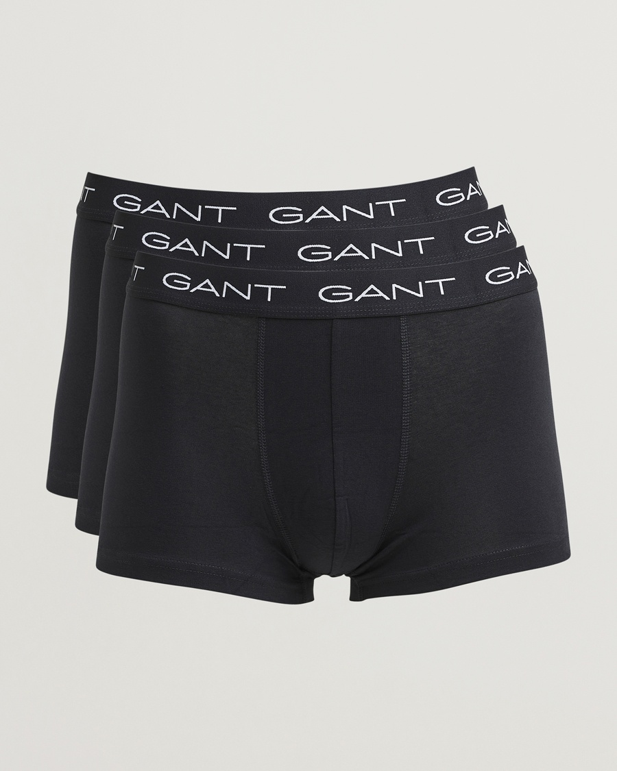 Gant 3-Pack Trunks Black – Negro