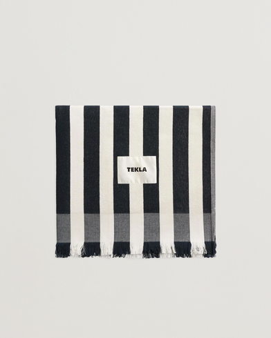 Tekla Organic Terry Beach Towel Cala Stripes – Azul