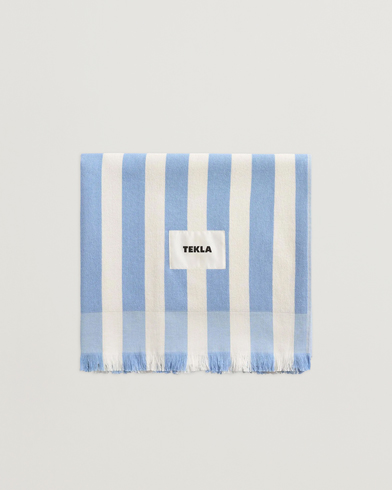 Tekla TeklaOrganic Terry Beach TowelMoro Stripes – Azul