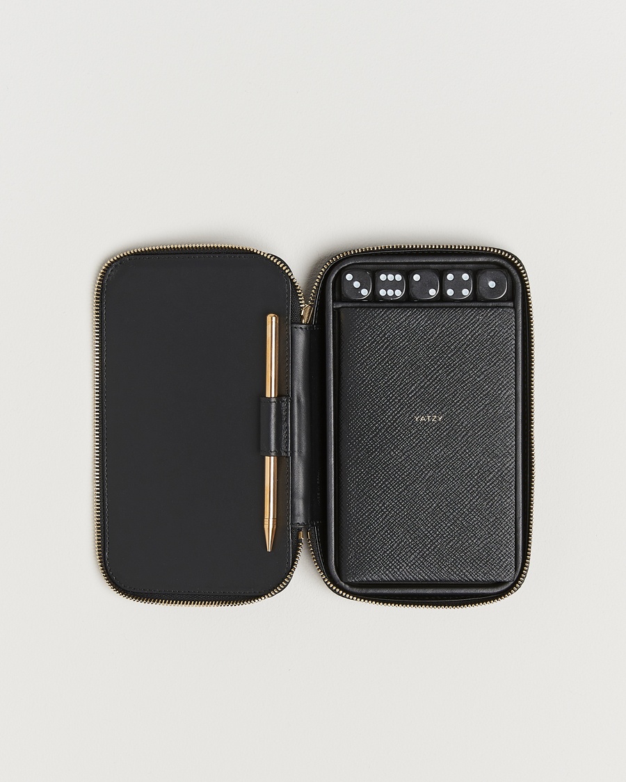 Smythson Panama Yatzy Set Black – Negro