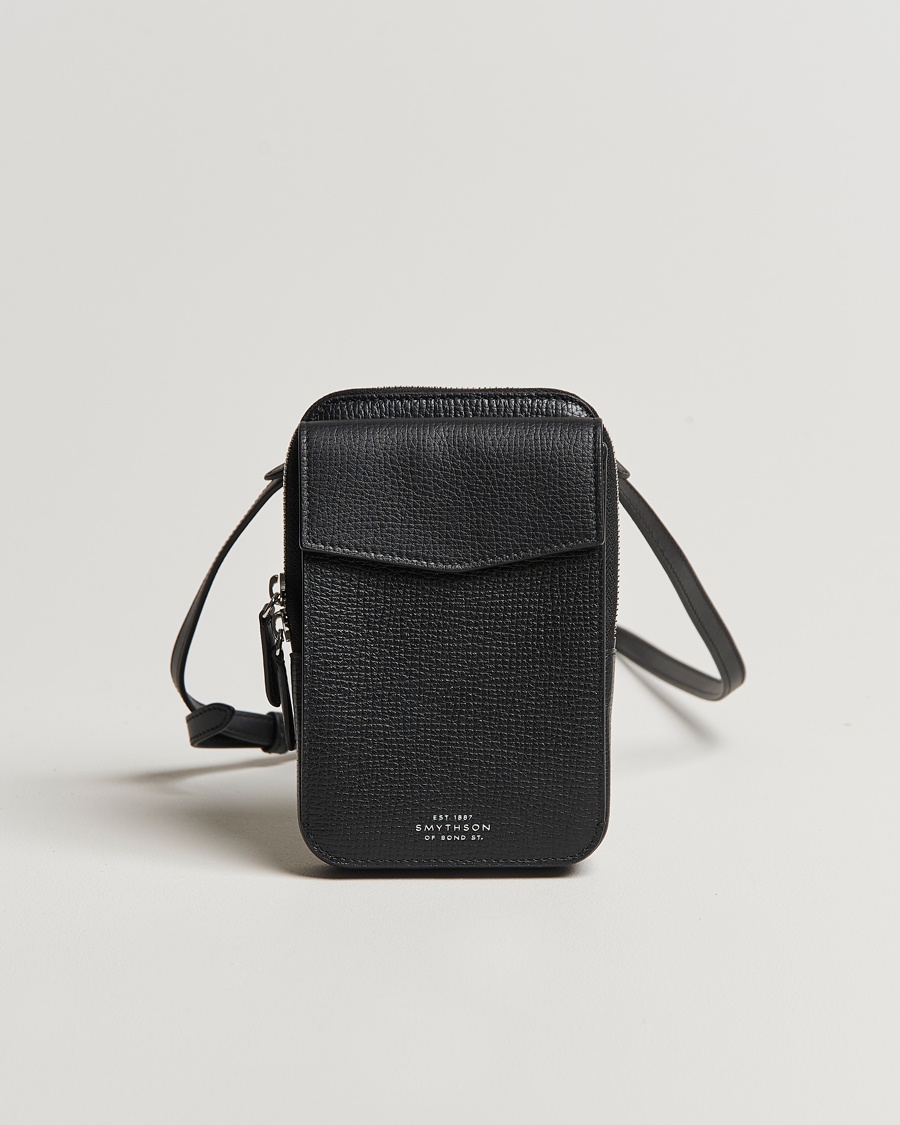 Smythson Ludlow Crossbody Pouch Black – Negro