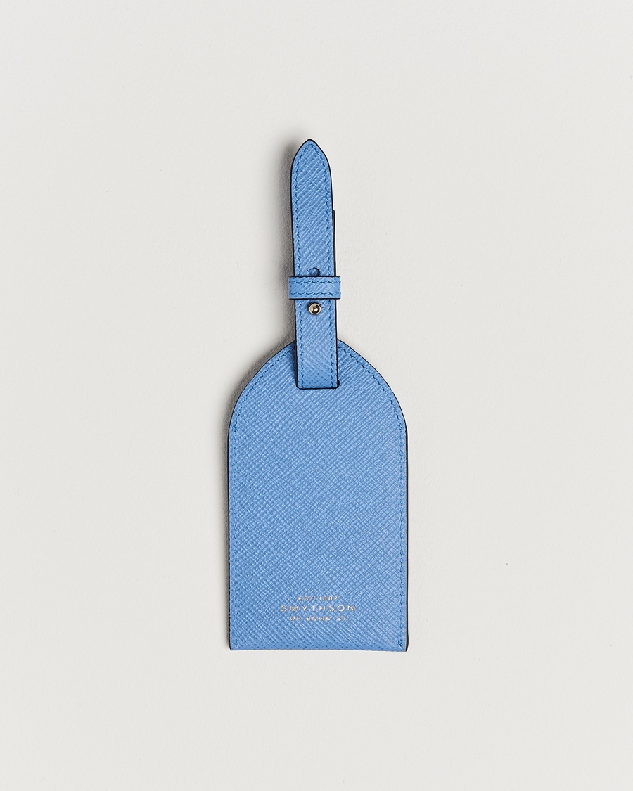 Smythson Panama Luggage Tag Nile Blue – Azul