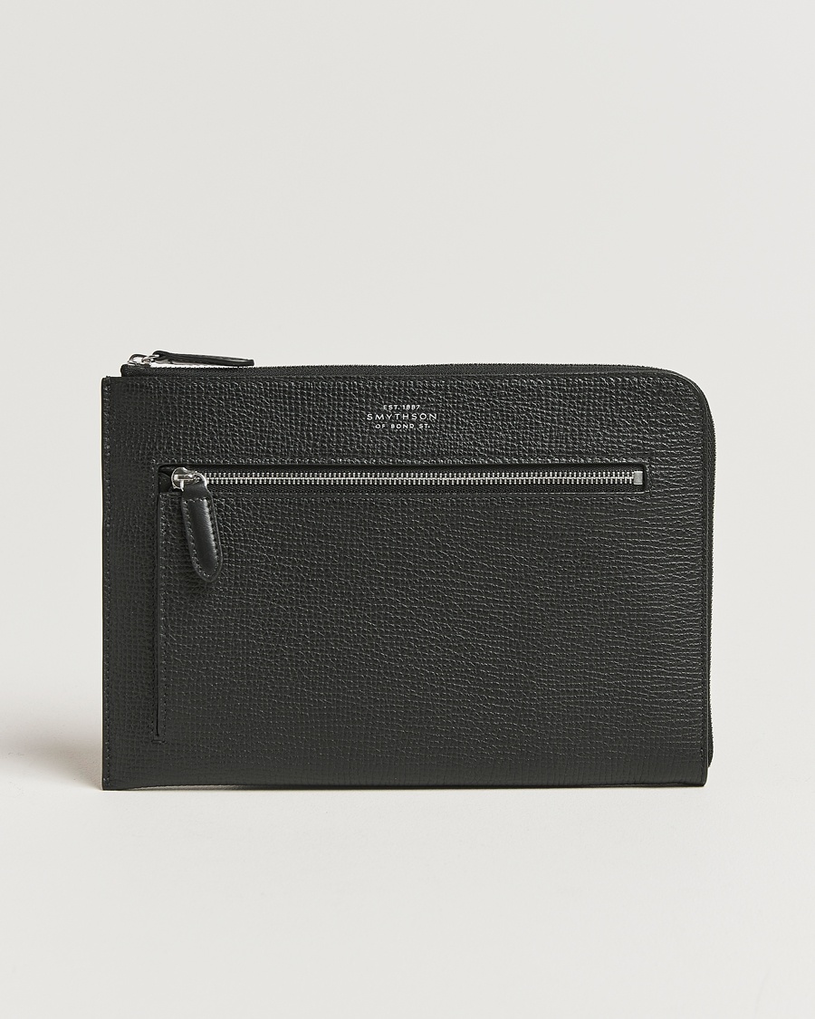Smythson Ludlow Flat Organiser Pouch Black – Negro