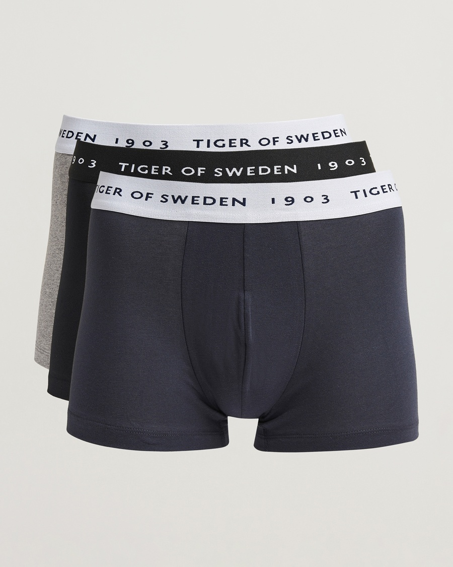 Tiger of Sweden Hermod Cotton 3-Pack Boxer Brief Black/Navy/Grey – Azul
