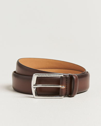 Tiger of Sweden Asenby Leather 3 cm Belt Dark Brown – Marrón