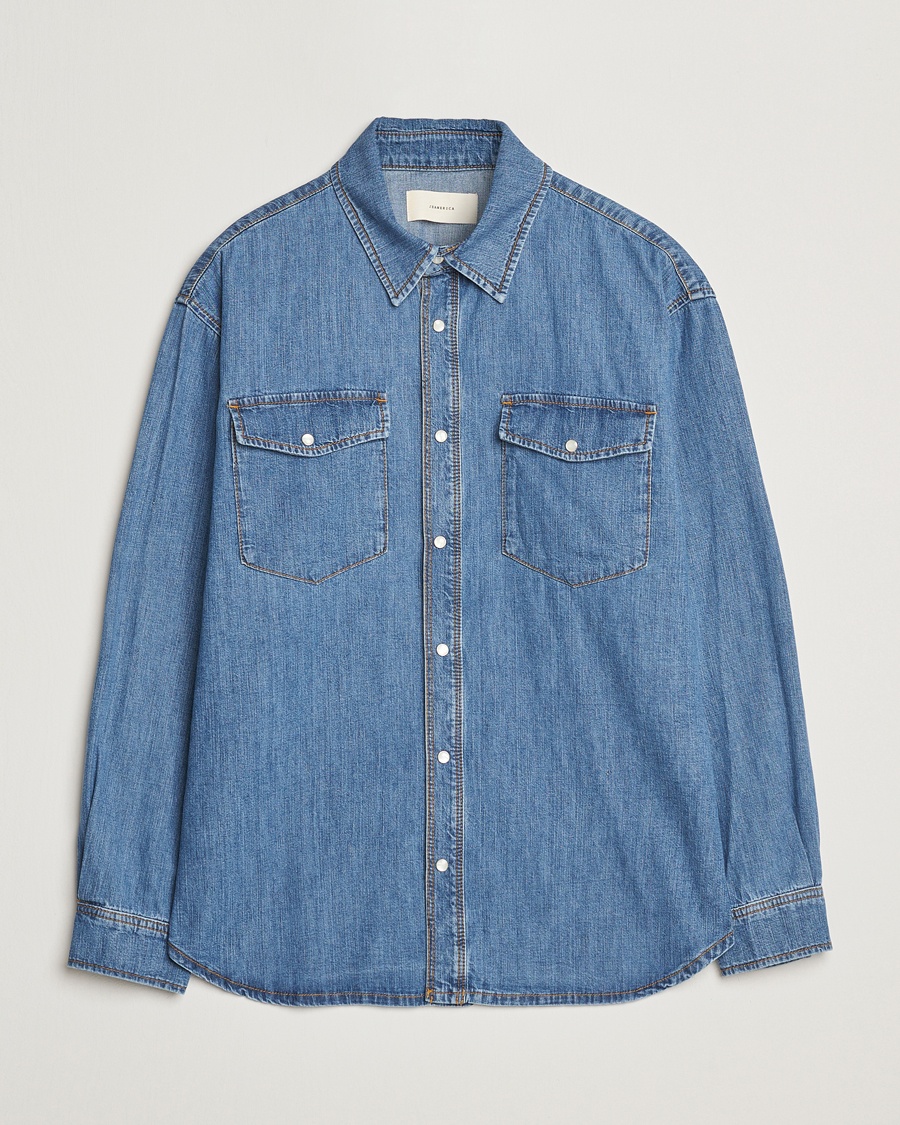 Jeanerica Arno Denim Shirt Light Blue Vintage – Azul