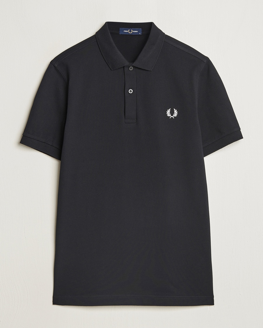 Fred Perry Plain Polo Shirt Black – Negro
