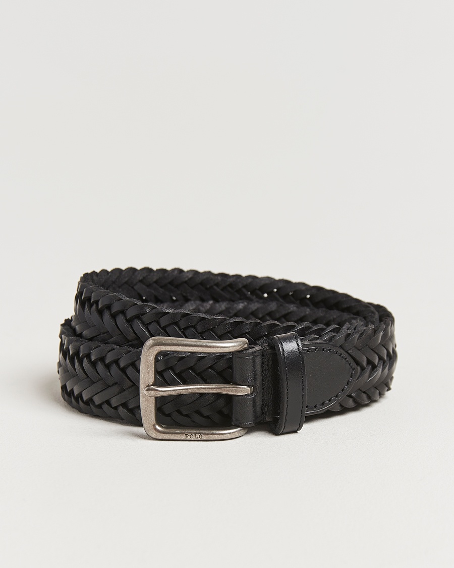 Polo Ralph Lauren Braided Leather Belt Black – Negro