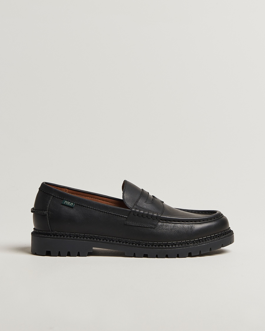 Polo Ralph Lauren Jett Penny Loafers Black Calf – Negro