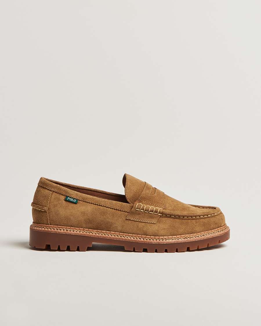 Polo Ralph Lauren Jett Suede Penny Loafer Desert Tan – Marrón