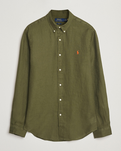 Polo Ralph Lauren Slim Fit Linen Shirt New Olive – Verde