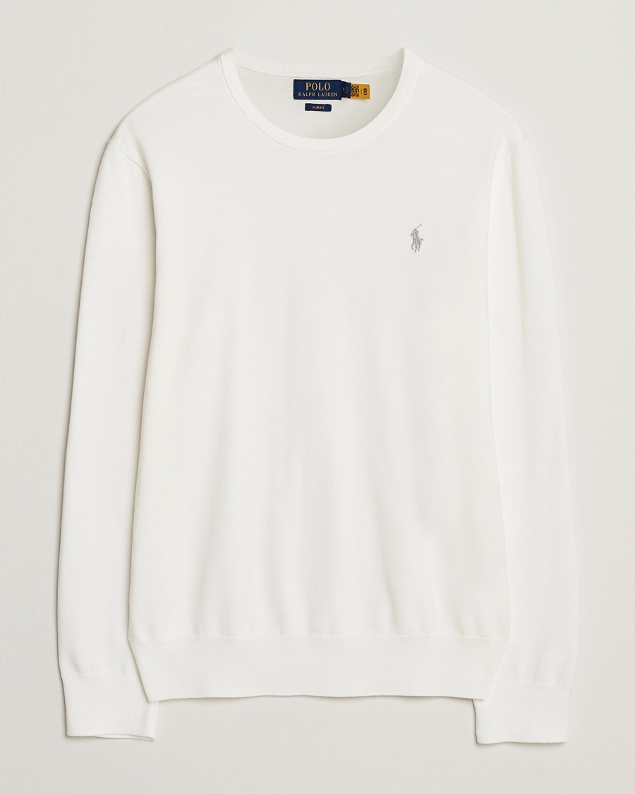 Polo Ralph Lauren Cotton Crew Neck Sweater Deckwash White – Blanco