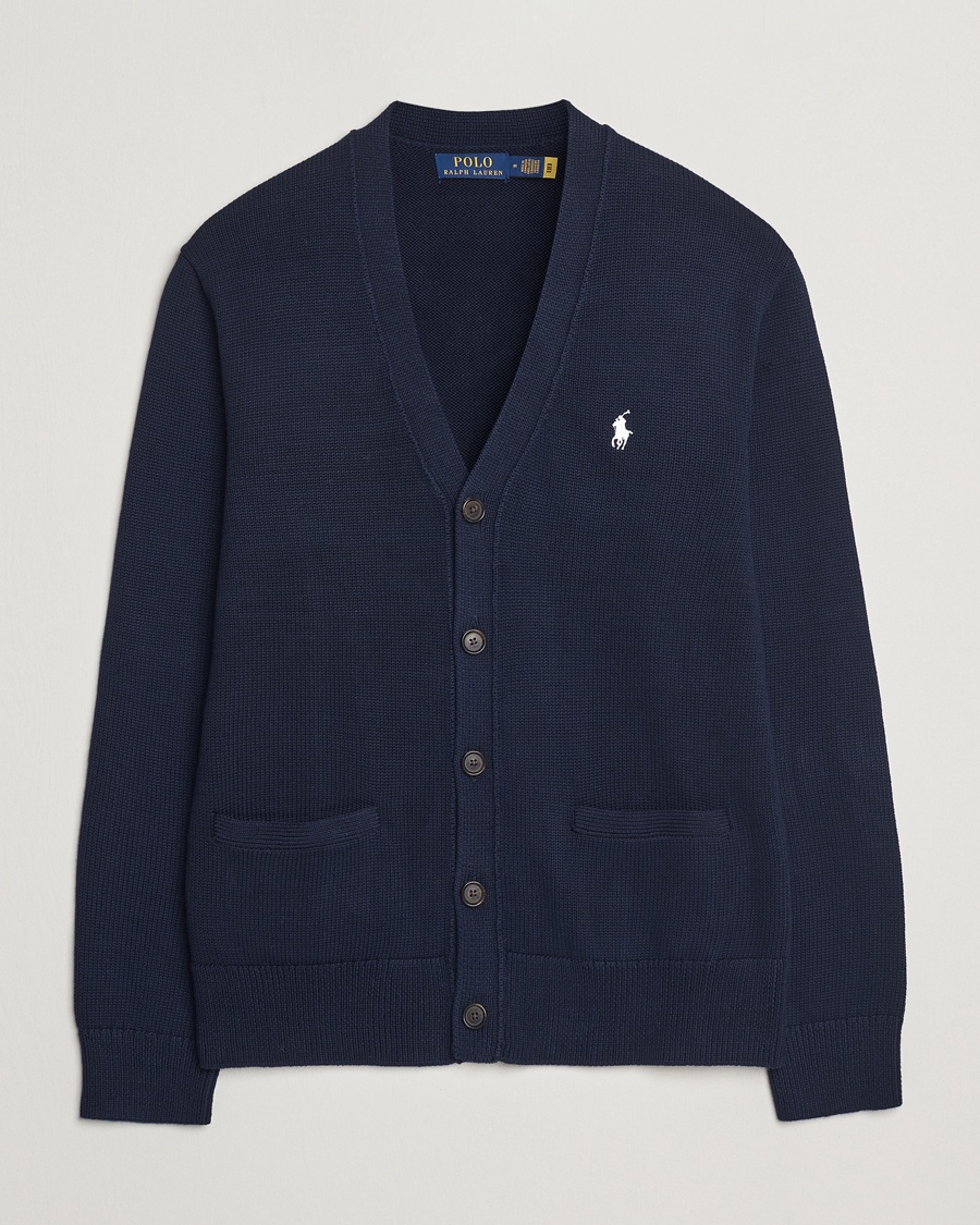 Polo Ralph Lauren Cotton Cardigan Hunter Navy – Azul