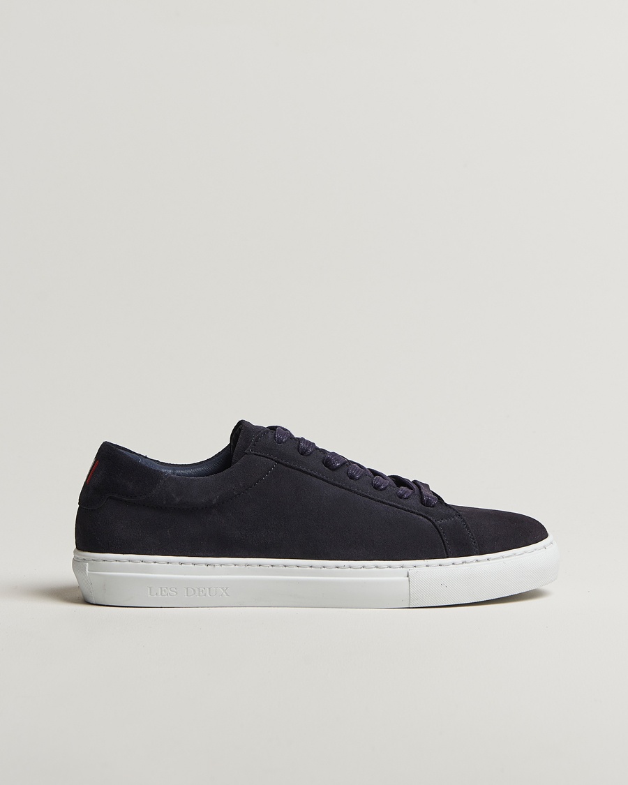 LES DEUX Theodor Suede Sneakers Navy – Azul