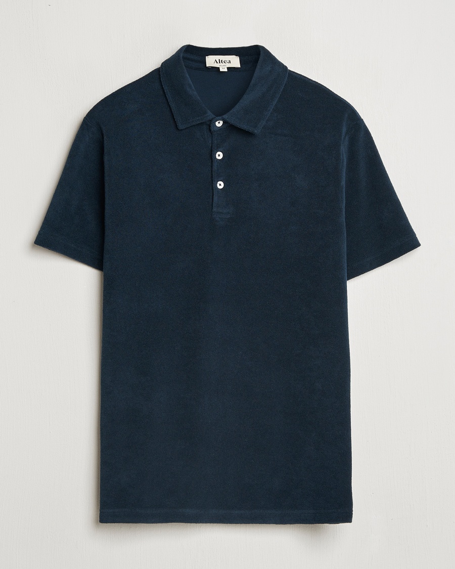 Altea Terry Cotton Polo Navy – Azul