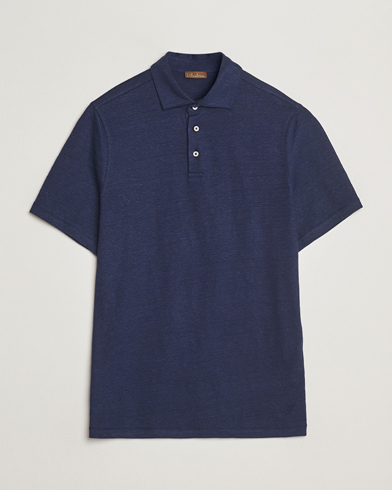 Stenströms Linen Polo Shirt Navy – Azul