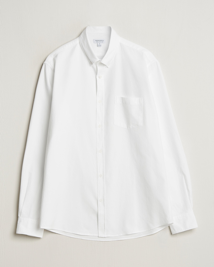 Sunspel Oxford Button Down Shirt White – Blanco